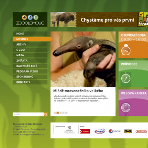 Webdesign: ZOO Olomouc